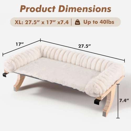 Cloud-Soft Cat Window Sill Perch, Zipper Design Cushion Pet Bed - Image 3