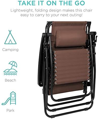 Best Choice Products Zero Gravity Chair Recliner w/ Canopy Shade - Image 4