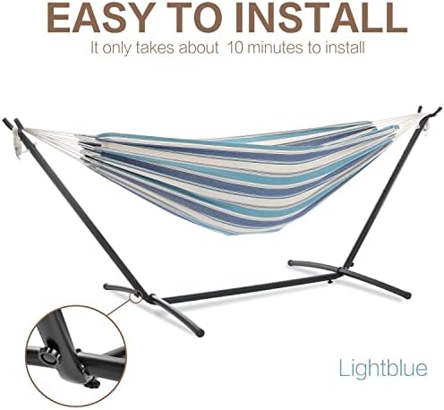 Double Hammock with Stand for Outside, Heavy-Duty - Image 5
