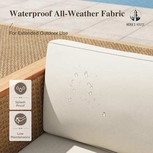 3-Piece Wicker Patio Sectional Furniture Set - Image 3