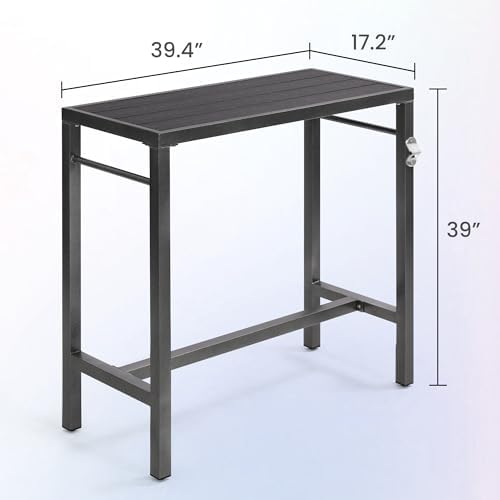 Murago Outdoor Bar Table, Bar Height Outdoor Pub Table, 39 inch Long - Image 3