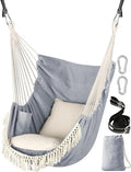 Chihee Hammock Chair with Strong Webbing Straps Hooks Suspension 2 Cushions by Chihee