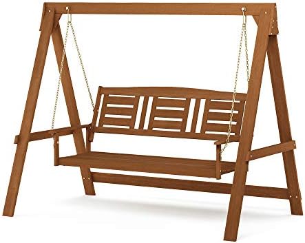 Furinno TIOMAN Hardwood A-Frame Porch Swing by Furinno-FitsYourSpaceFitsYourBudget