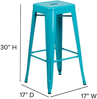 Flash Furniture 30 in Indoor/Outdoor Backless Barstool - Image 3