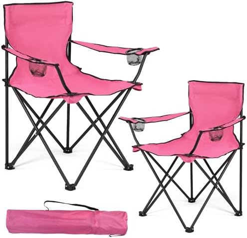 WEIDIORME 2 Pack Lightweight Camping Chairs by WEIDIORME
