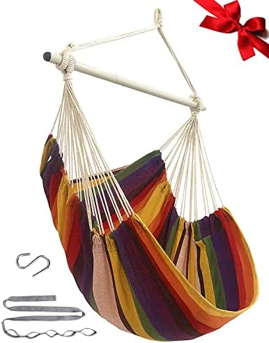 MIZTLI Hammock Chair Swing Indoor Outdoor 500 Lbs, Steel Bar & Anti-Slip by MIZTLI