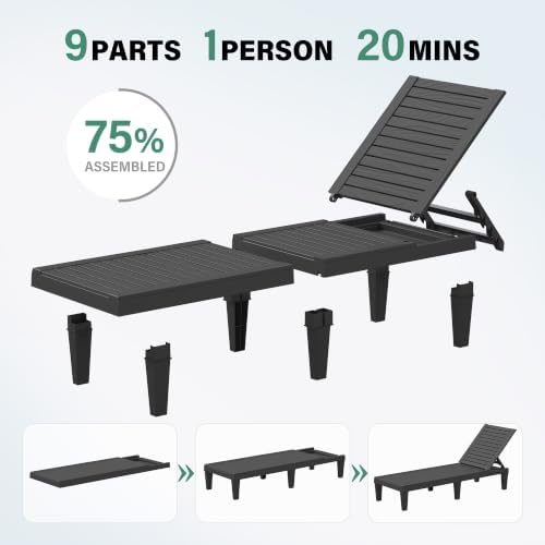 HDPE Outdoor Pool Lounge Chairs - Image 4