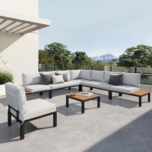 Sophia & William 8-Seat Metal Patio Sofa Sectional Set by SophiaWilliam