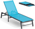 Aluminum Chaise Lounge Chair Outdoor, Foldable Patio Lounge Chair Assemble-Free by FHVIT