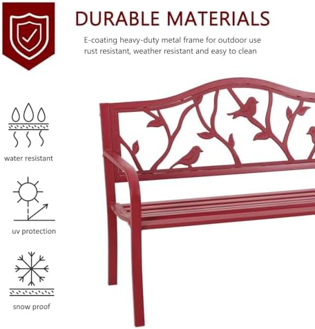 MFSTUDIO Outdoor Metal Bench Set of 2 - Image 5