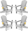 SERWALL Outdoor Adirondack Chair Set of 4 by SERWALL