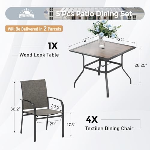 Patio Dining Set for 4 - Image 5