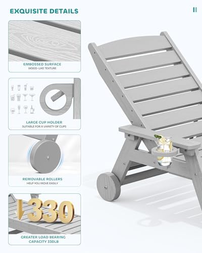 SERWALL HDPE Outdoor Chaise Lounge - Image 3