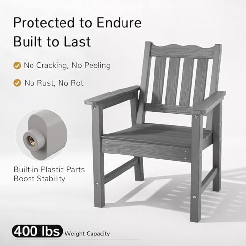 Stoog All-Weather Outdoor & Garden Chair, Patio Dining Chairs - Image 4