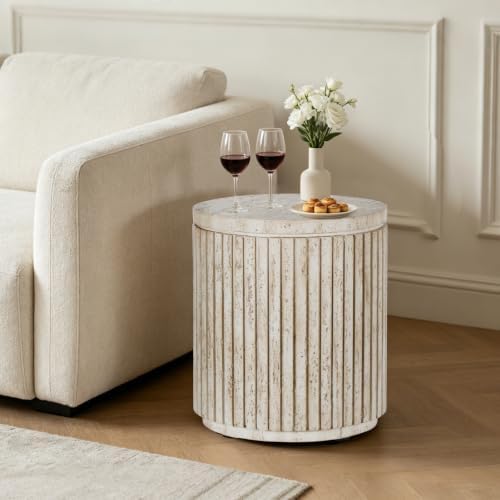 Afterglow Outdoor Side Table Round, Modern End Table Bedside - Image 4