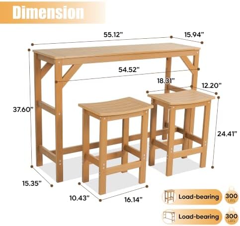 Outdoor Patio Bar Set - Image 3