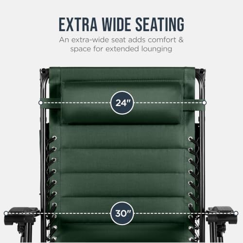 Best Choice Products Oversized Padded Zero Gravity Chair Recliner w/ Canopy - Image 5