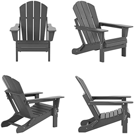 Malibu Outdoor Lounge Chairs Set, 5-Pieces Adirondack Chair Set of 2 - Image 5