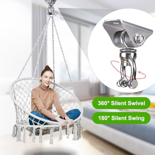 SELEWARE Silent Swing Hanger Heavy Duty Bearing Swing Hooks 2 Pack - Image 4