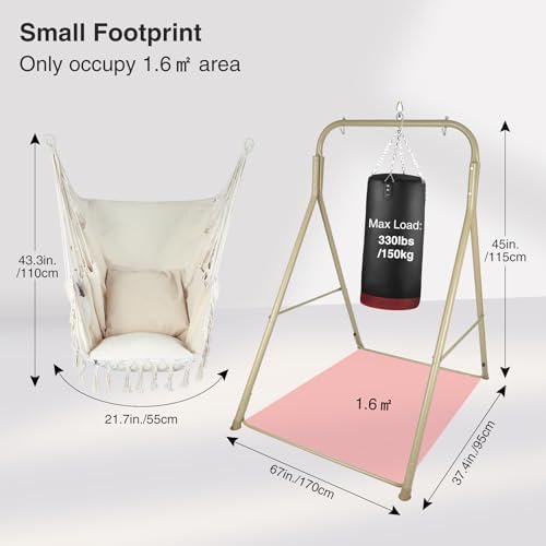 Hammock Chair with Stand, Include Hanging Swing Chair, Heavy Duty Hammock Swing - Image 2