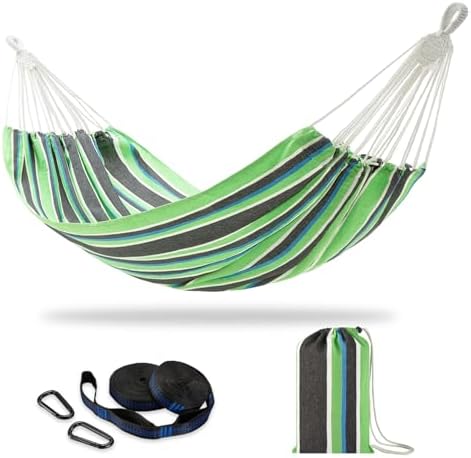 Brazilian Double Hammock with Tree Straps, Extra Large, 450 lbs Capacity by CHULIM