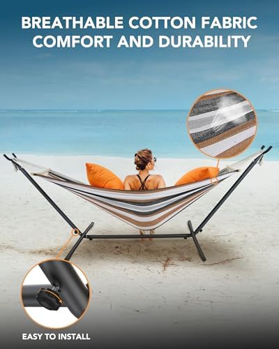 Everyfun Double Hammock with Stand - Image 5