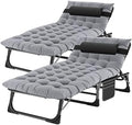 ABORON Lounge Chairs, 2 Pack, 5-Position Padded Folding Loungers by ABORON