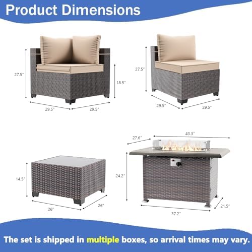 10 Pieces Outdoor Patio Furniture Set, Outdoor Sectional Furniture - Image 6
