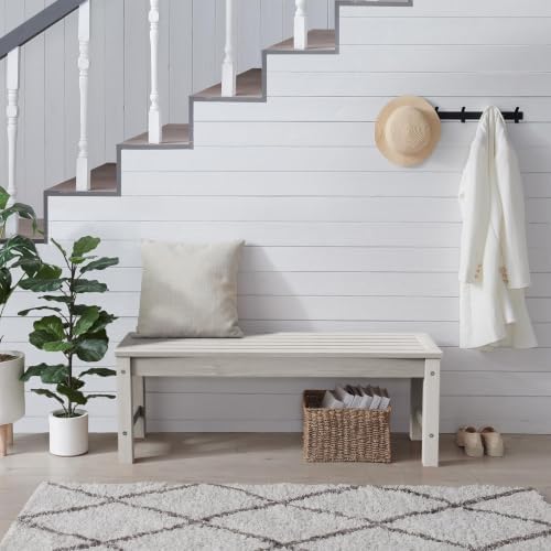 47" Backless Outdoor Bench for 2-Person - Image 2