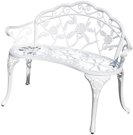 Cast Aluminium Outdoor Bench, Rose Garden Bench by Unknown