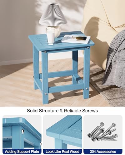 YEFU Outdoor Side Table, Weather Resistant HIPS, Maintenance Free - Image 6