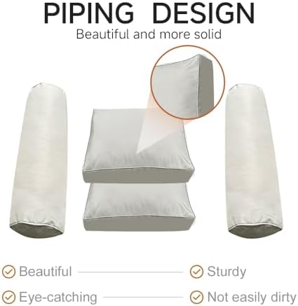 Outdoor Daybed Cushion Cover Twin, Daybed Mattress Bolster Pillow Fitted Sheet - Image 3
