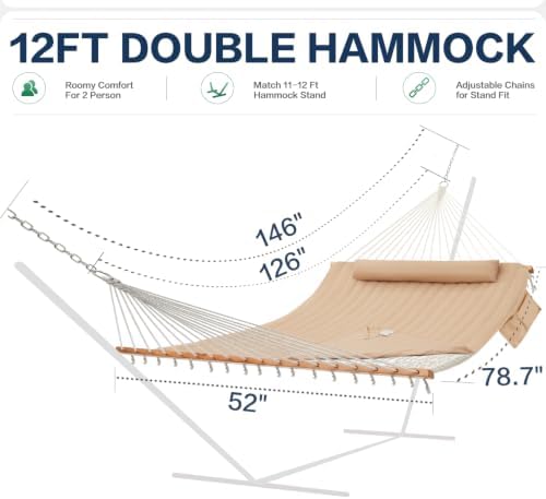 GAFETE 12FT 2 Person Handwoven Rope Hammock - Image 3