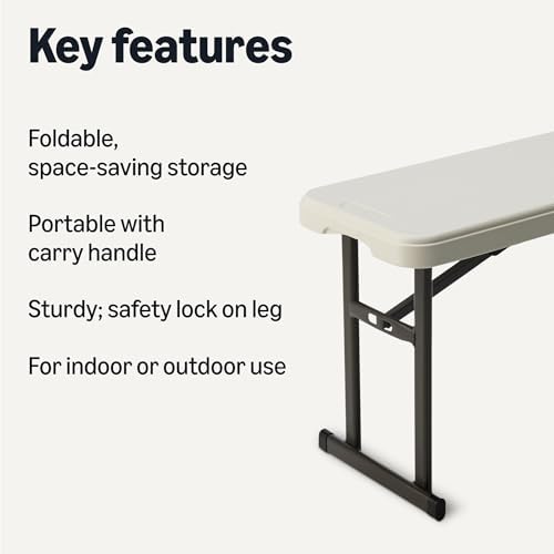 Amazon Basics 6-Foot Portable Folding Bench - Image 3