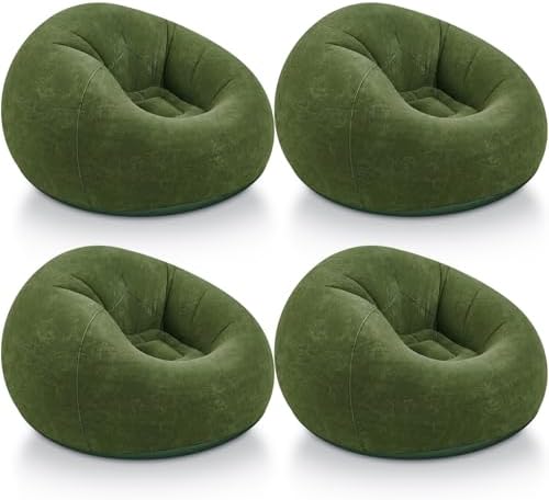 Realspring Inflatable Bean Bag Chairs, Dark Green by Realspring