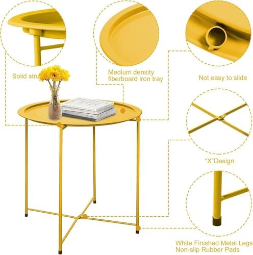 Small Side Table, Round End Table, Outdoor Side Table - Image 6