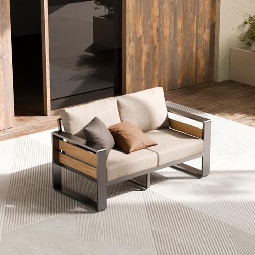ZANDOR Aluminum Outdoor Patio Furniture-Loveseat - Image 6