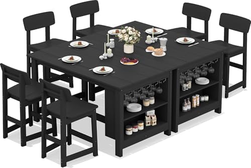SERWALL 8-Piece Outdoor HDPE Counter-Height Bar Dining Set by SERWALL