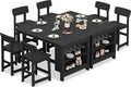 SERWALL 8-Piece Outdoor HDPE Counter-Height Bar Dining Set by SERWALL