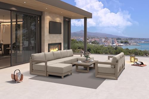 PURPLE LEAF Patio Furniture Set 11 Pcs w/Thick Cushion and Pillow by Unknown