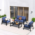 Outdoor Couch, All-Weather Metal Outdoor Sofa, Oversized Patio Couch, Aluminum by Makeyourlifebetter