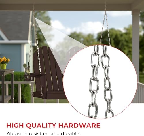 Savannah 4ft Outdoor HDPE Farmhouse Hanging Porch Swing - Image 4
