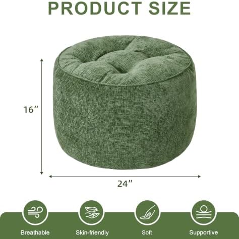 Hobestluk Round Oversized Ottoman Foot Leg Rest Under Desk - Image 2