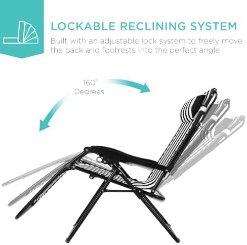 Best Choice Products Oversized Zero Gravity Chair Recliner w/ Canopy - Image 6