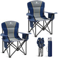 Folding Camping Chair Oversized Heavy Duty Padded Outdoor Chair by LETSCAMP