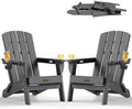 Folding Adirondack Chair Set of 2, HDPE Adirondack Chairs by Suunyn