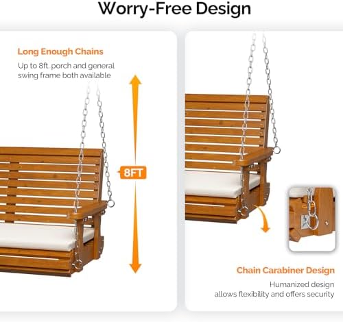 VINGLI 4 FT Heavy Duty Porch Swing - Image 4