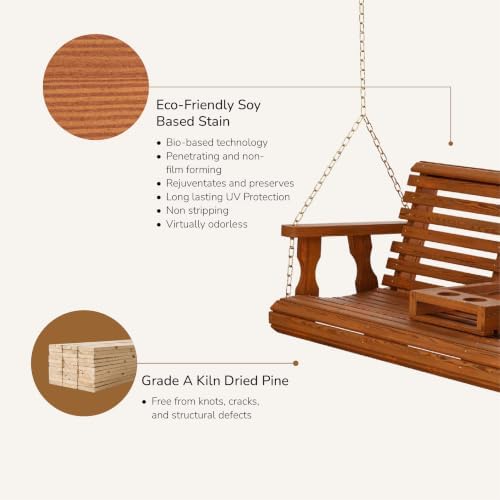 Porchgate Amish Heavy Duty Console Porch Swing - Image 3