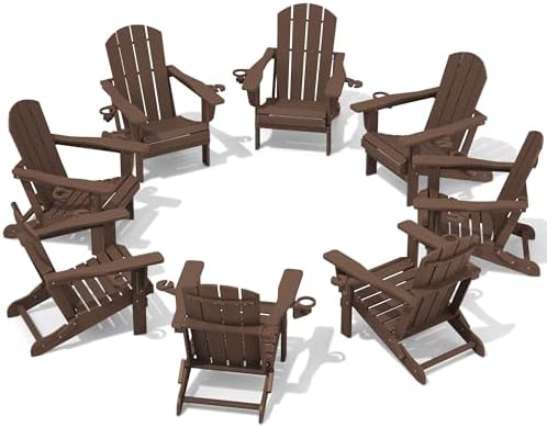 SERWALL Outdoor Adirondack Chair Set of 8 by SERWALL