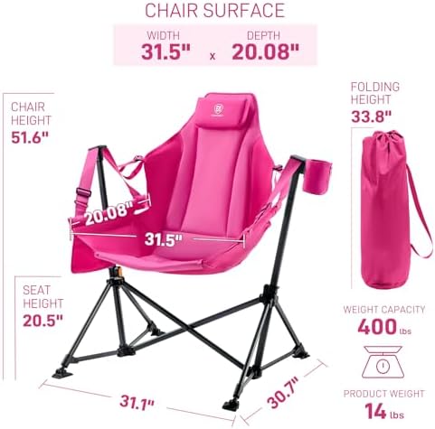 EVER ADVANCED Padded Oversized Hammock Camping Chair, Compact Heavy Duty Swing - Image 3